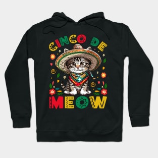 Cinco De Meow Mexican Cat Hoodie